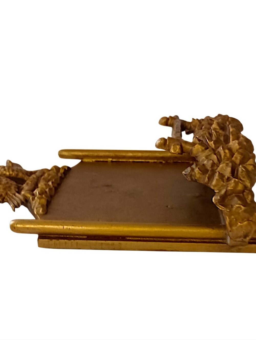 Vtg Gold Wall Pocket Planter Decor Griffin Bird Deco Hollywood Regency Rococo - Picture 9 of 16